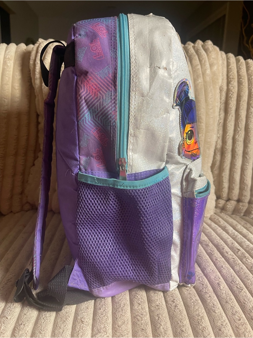 LOL Surprise Be Bold Girls 16 Inch School Backpack Purple Iridescent - Picture 3 of 7